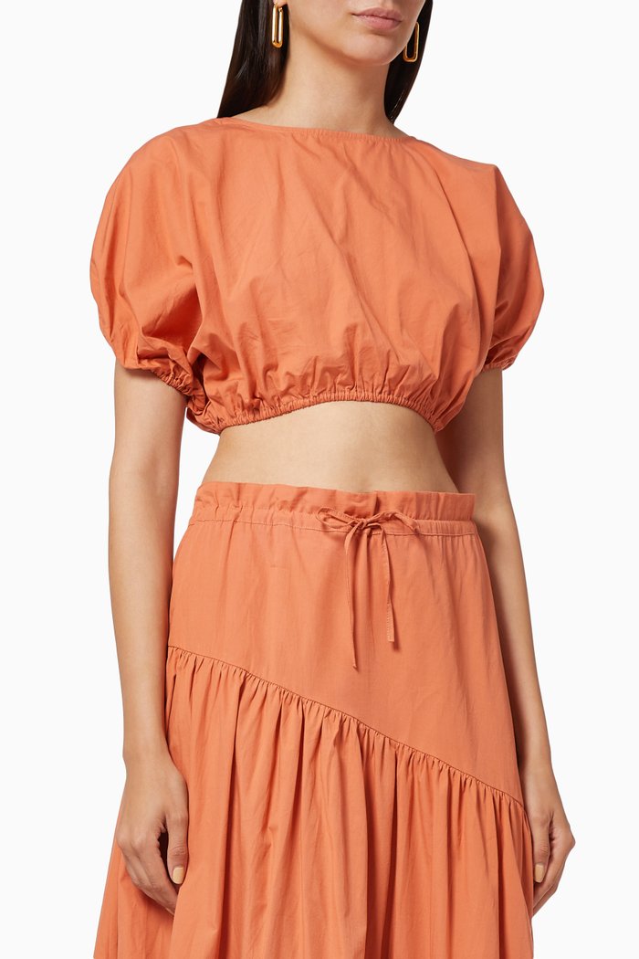 

Cropped Top in Cotton, Orange