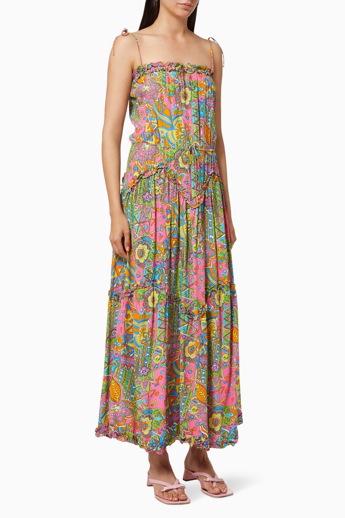 

Dynamic Dress in Sustainable Tencel, Multicolour