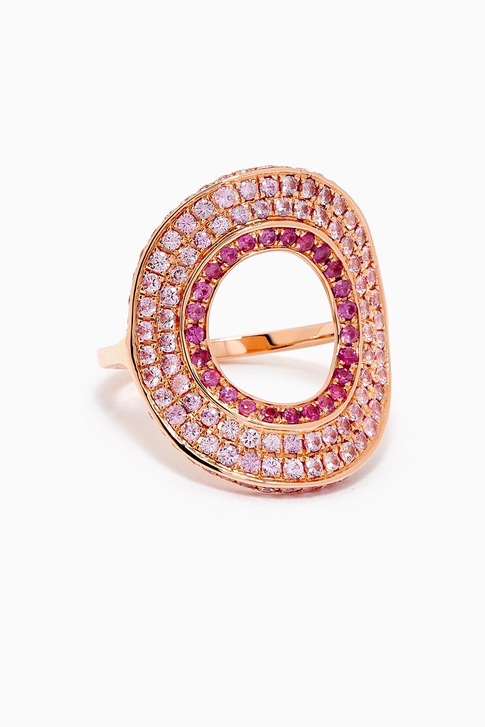 

Modernist Sapphire Ring in 18kt Rose Gold