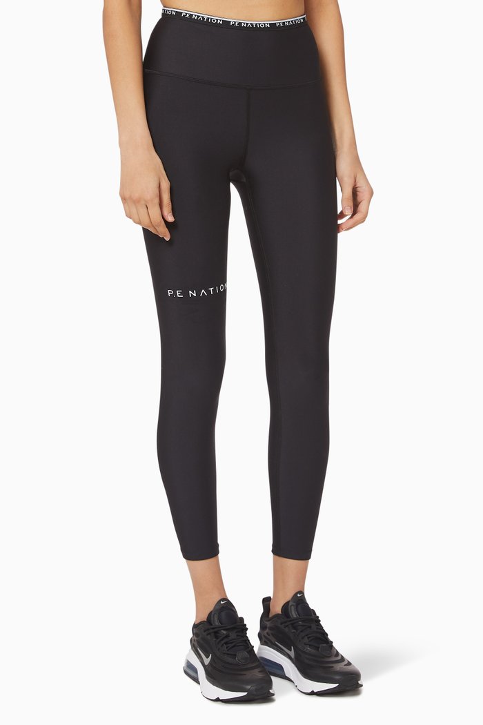 Power Play Sports Leggings, Black