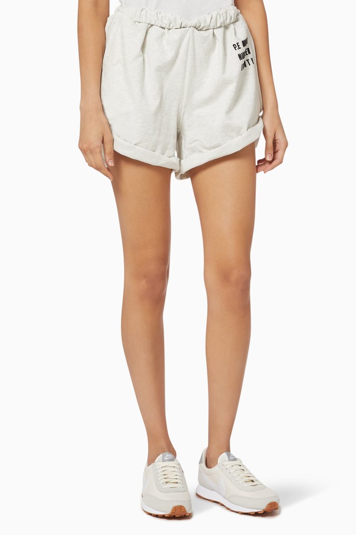 Track Run Organic Cotton Shorts, Grey