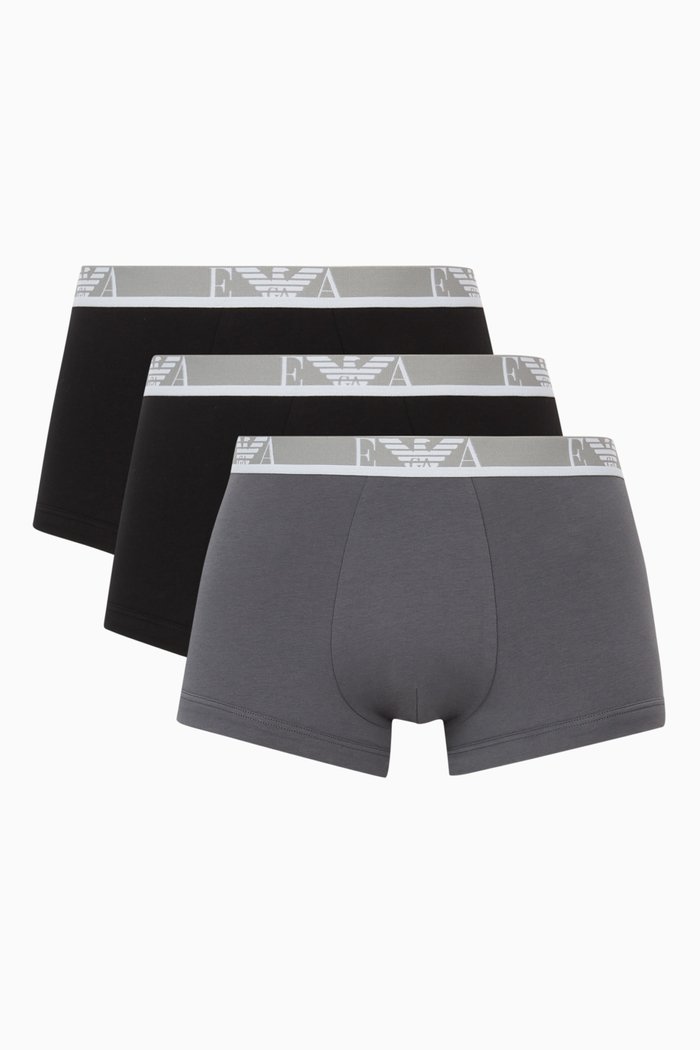 

EA Monogram Trunks, Set of 3, Black