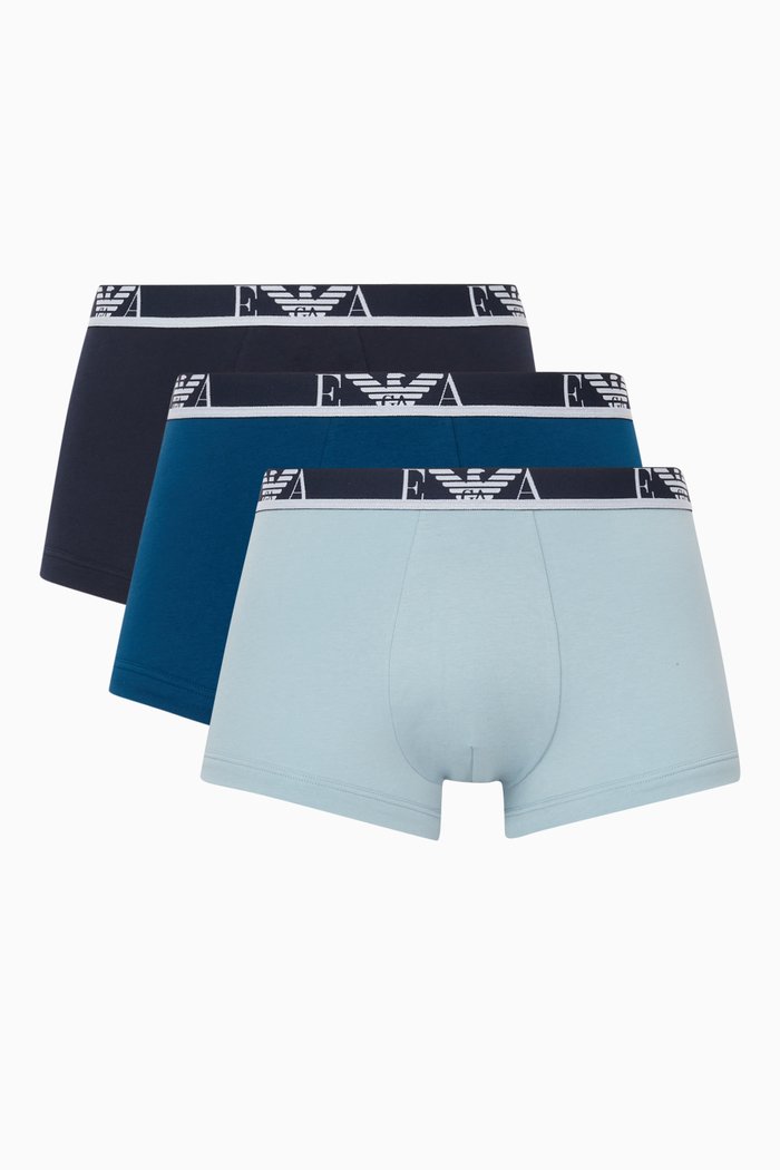 

EA Monogram Trunks, Set of 3, Blue