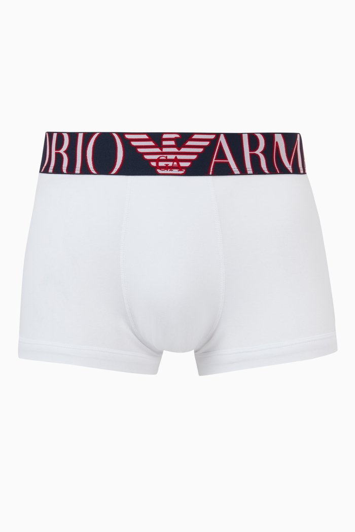 

EA Megalogo Tape Jersey Trunks, White