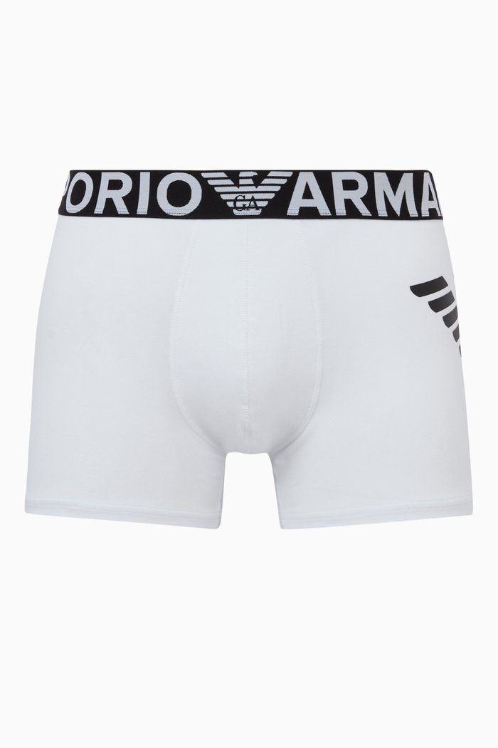 

EA Bold Eagle Jersey Trunks, White