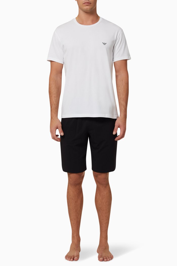 

EA T-Shirt & Shorts Pyjama Set, Black