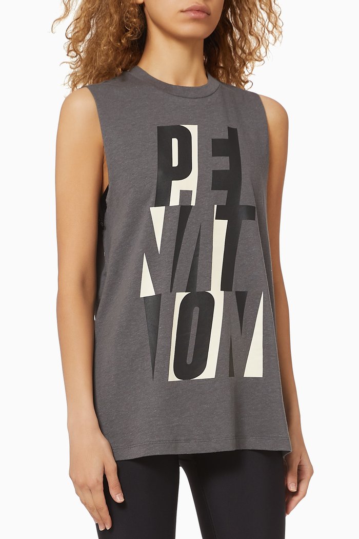 

Cross Header Tank Top, Grey