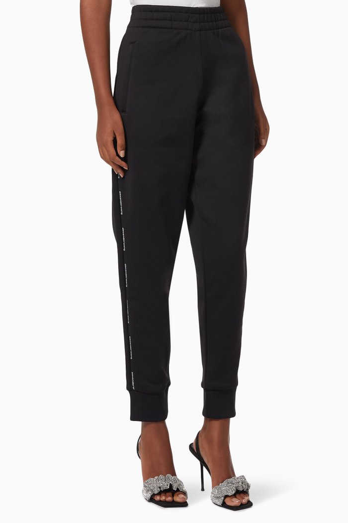 

Logo Tape Sweatpants in Jersey, Black