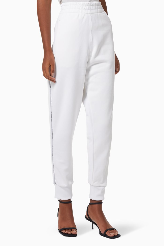 

Logo Tape Sweatpants in Jersey, White