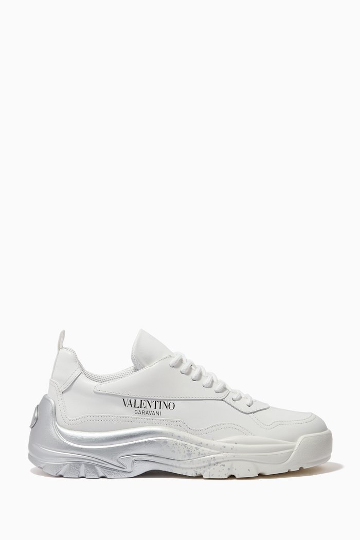 

Valentino Garavani Gumboy Sneakers in Leather, White