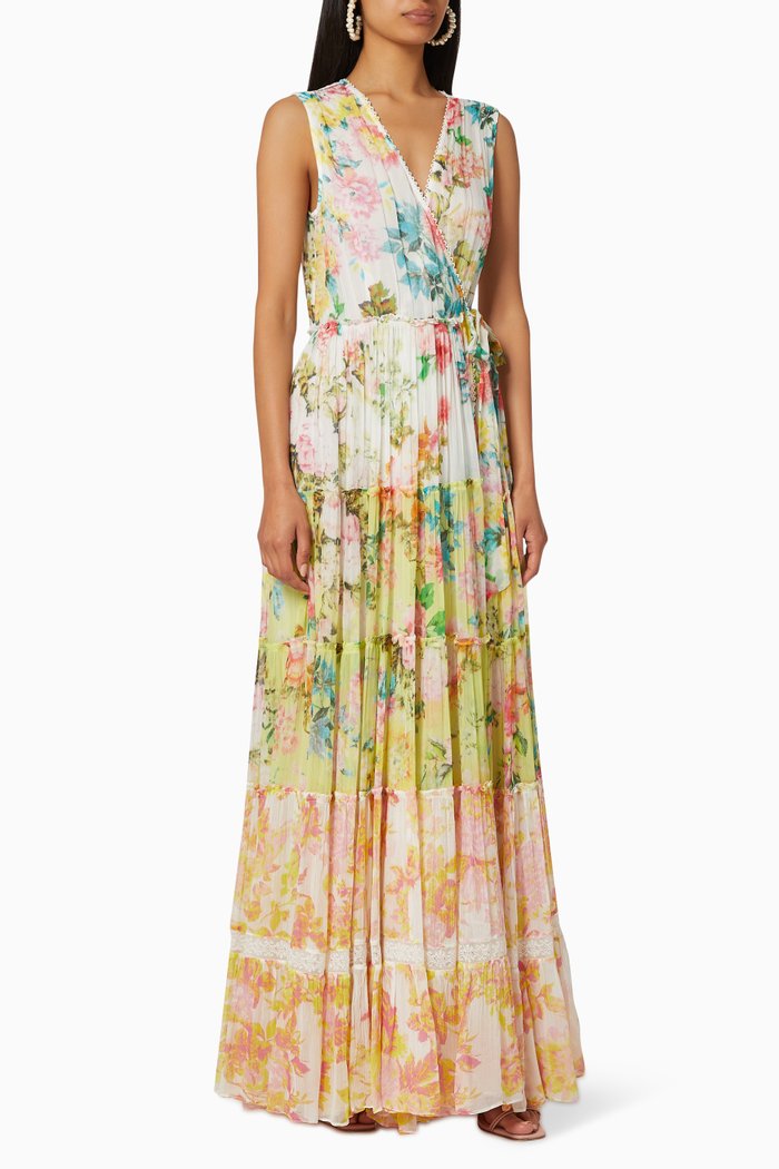 

Jolie Viscose Wrap Dress, Multicolour