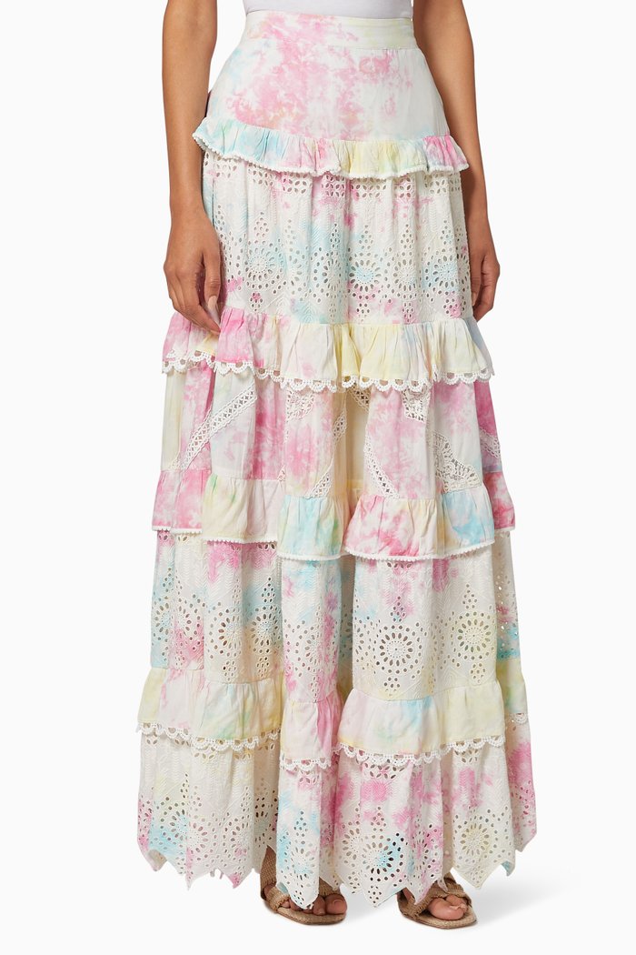 

Amara Broderie Anglaise Maxi Skirt, Pink