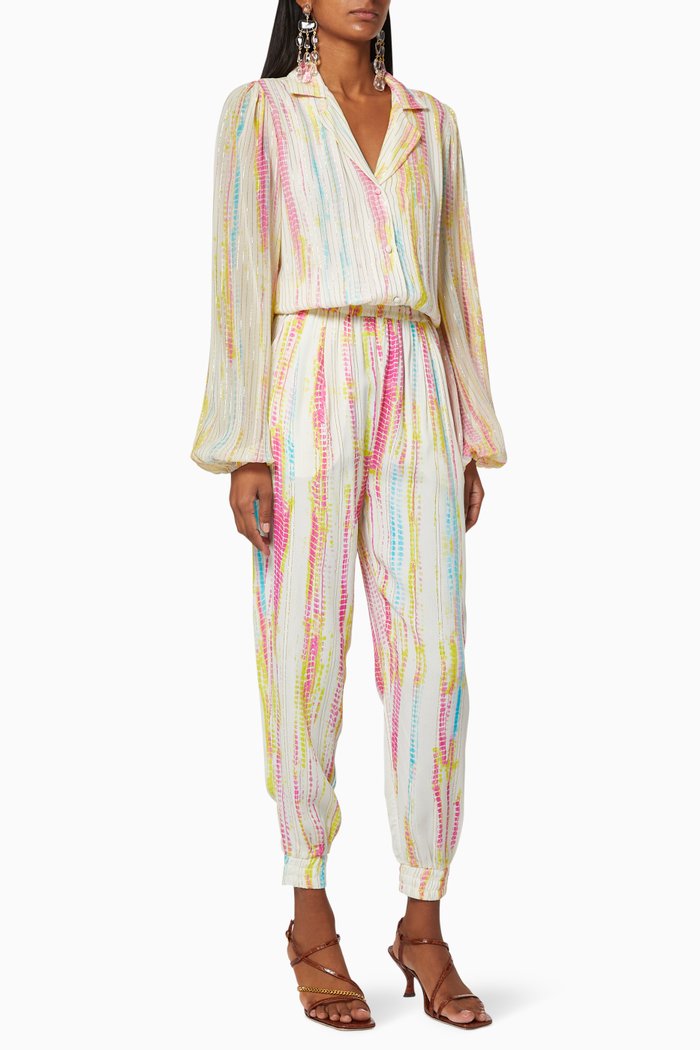 

Tie-Dye Viscose Jumpsuit, Multicolour