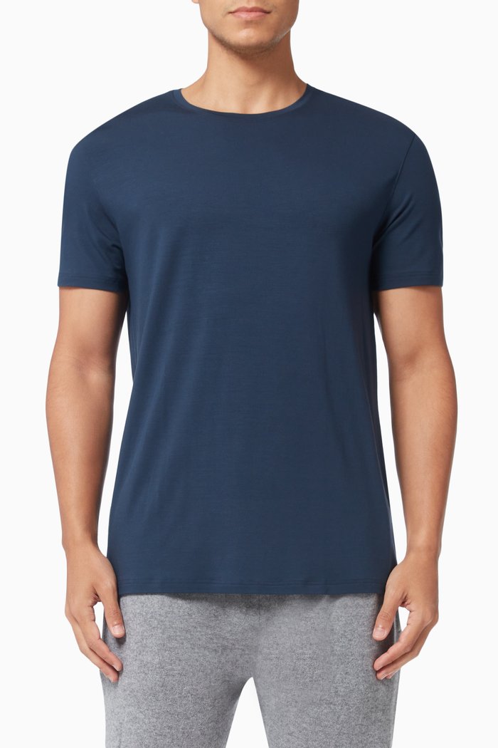 

Basel 9 T-shirt in MicroModal, Blue
