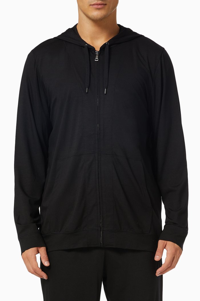 

Basel Hoodie in Micro Modal Stretch, Black