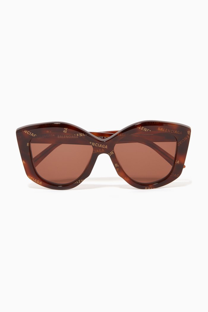 

Power Butterfly D-Frame Sunglasses in Acetate, Brown