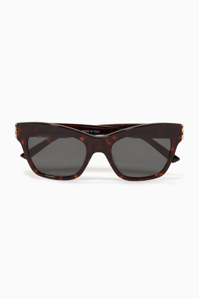 

Square D-Frame Sunglasses in Acetate, Brown