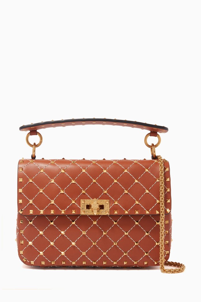 

Valentino Garavani Medium Spike.It Bag in Calfskin, Brown