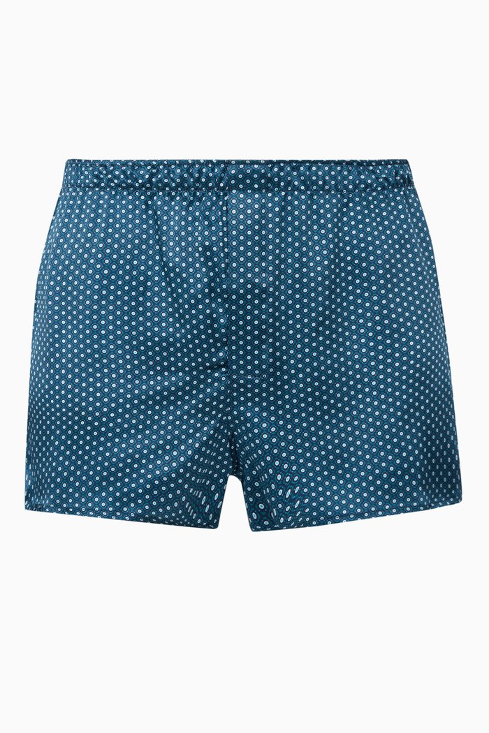 

Brindisi 63 Silk Modern Fit Boxer Shorts, Blue