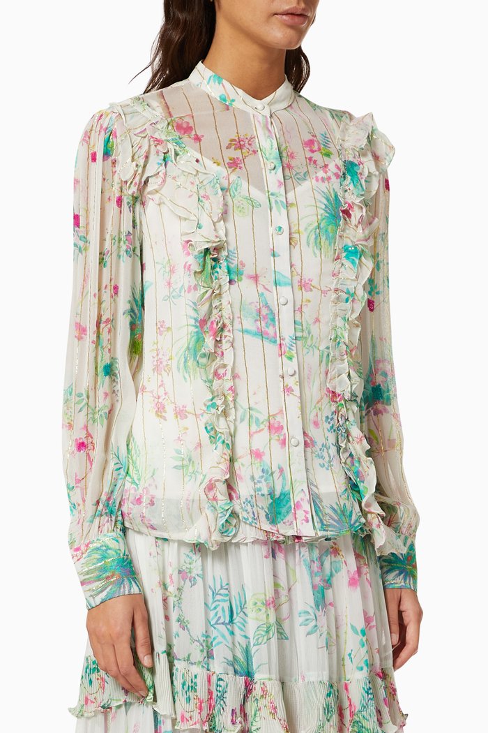 

Zaina Shirt in Viscose Georgette, White