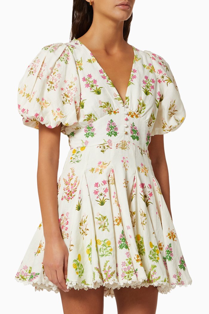 

Miyu Skater Dress in Linen, White