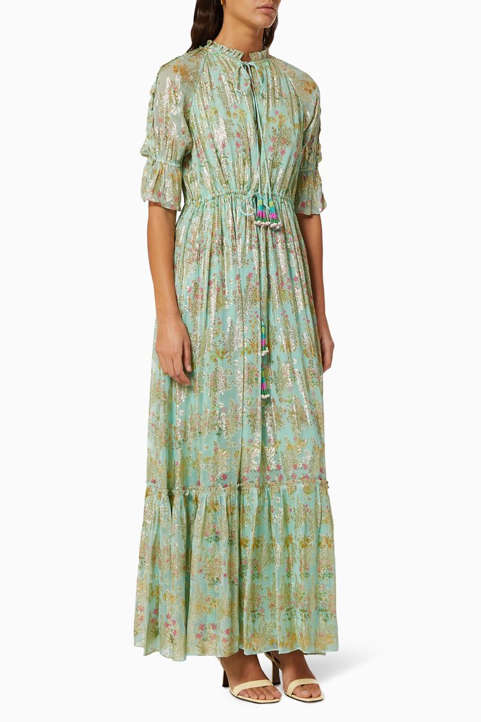 

Miyu Short Dress in Viscose Georgette, Green