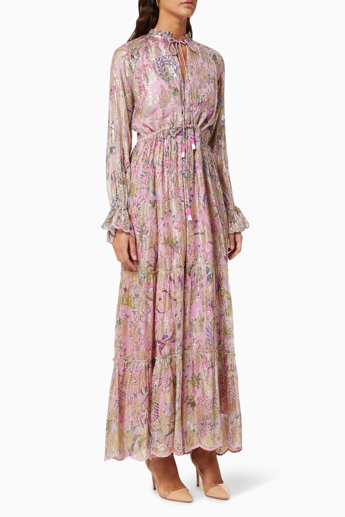 

Nila Short Dress in Viscose Georgette, Purple