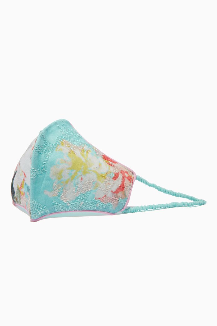 

Sage Face Mask in Cotton, Blue