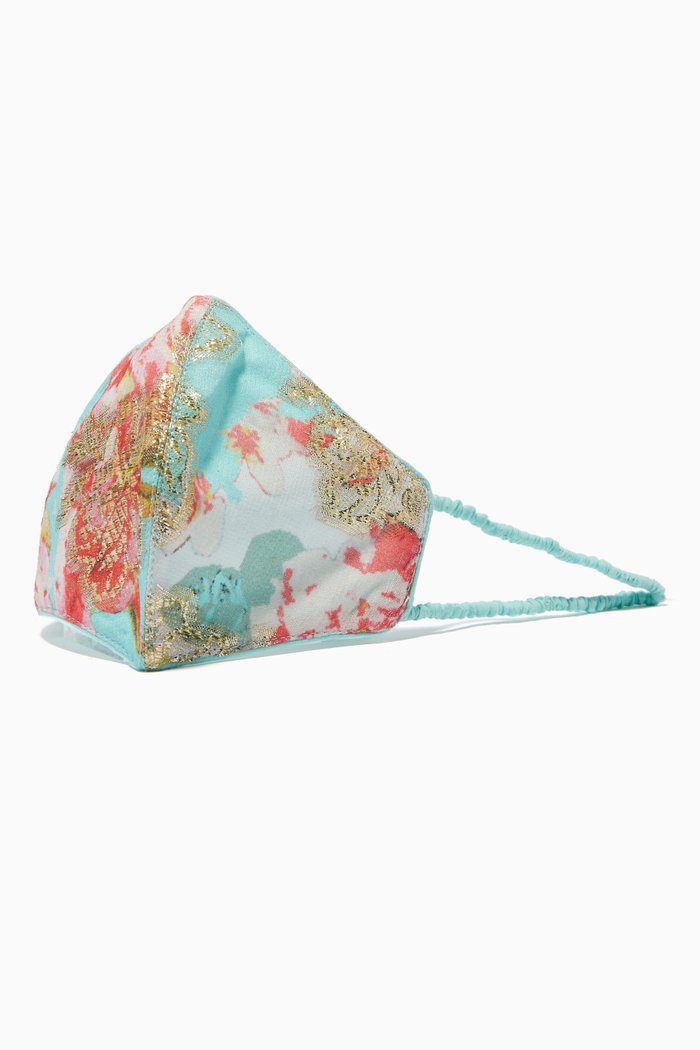 

Sage Face Mask in Cotton, Blue