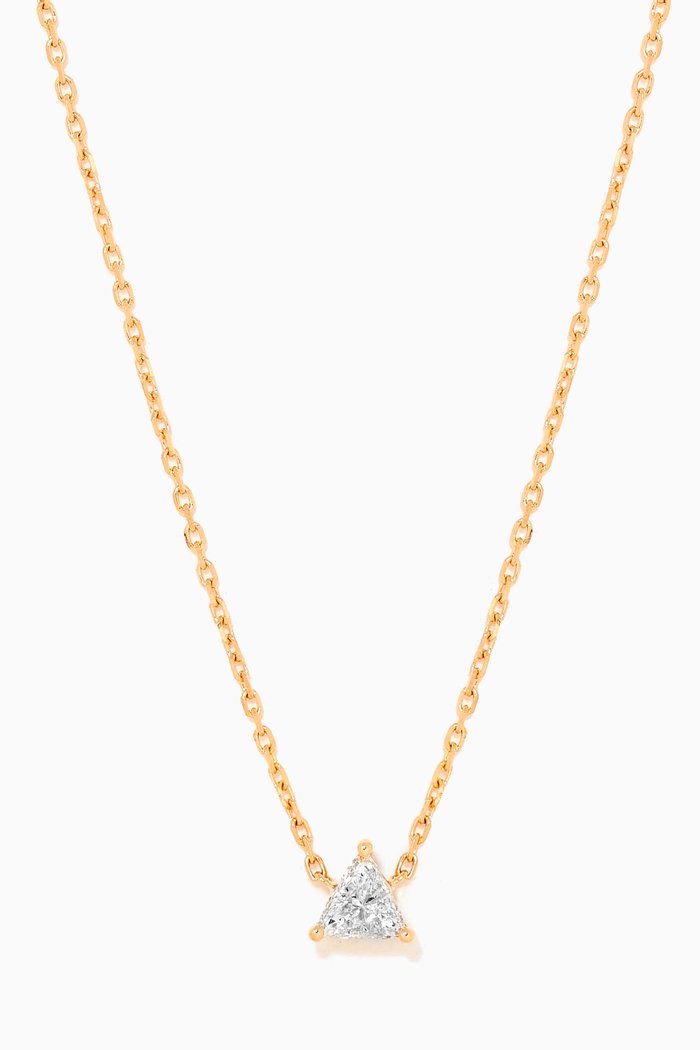 

Triangle Solitaire Diamond Necklace in 18kt Yellow Gold