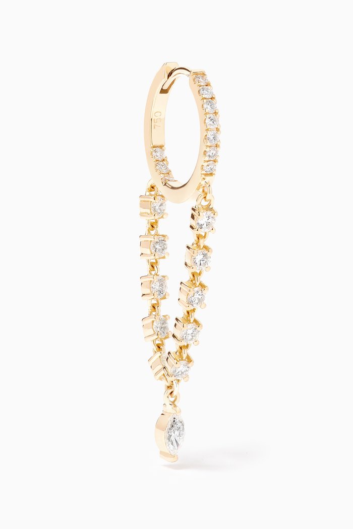 Single 1960 Diamond Earring in 18kt Yellow Gold