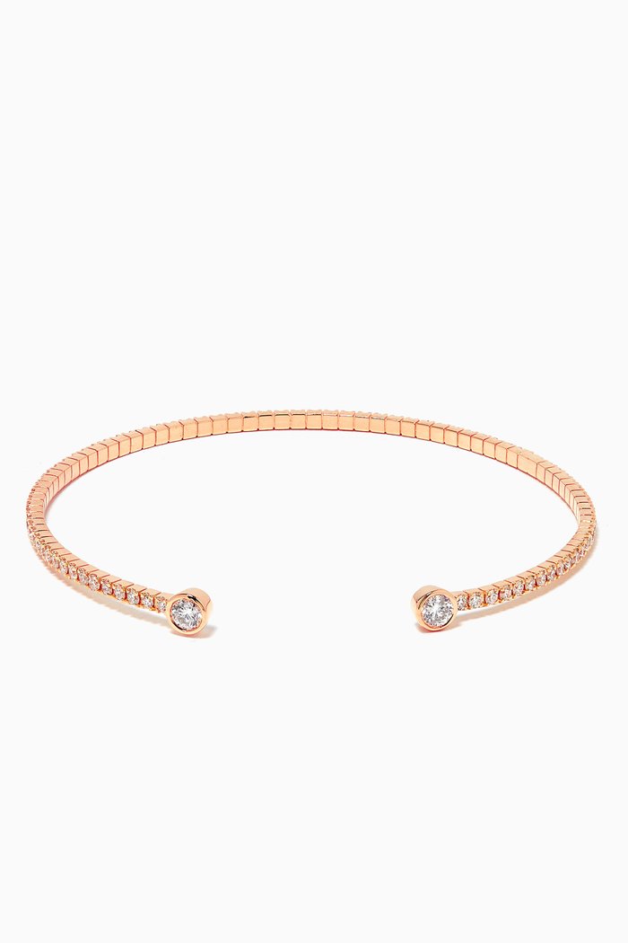 

Diamond Bangle in 18kt Rose Gold