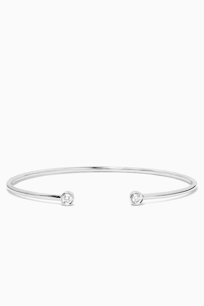 

Diamond Bangle in 18kt White Gold, Silver