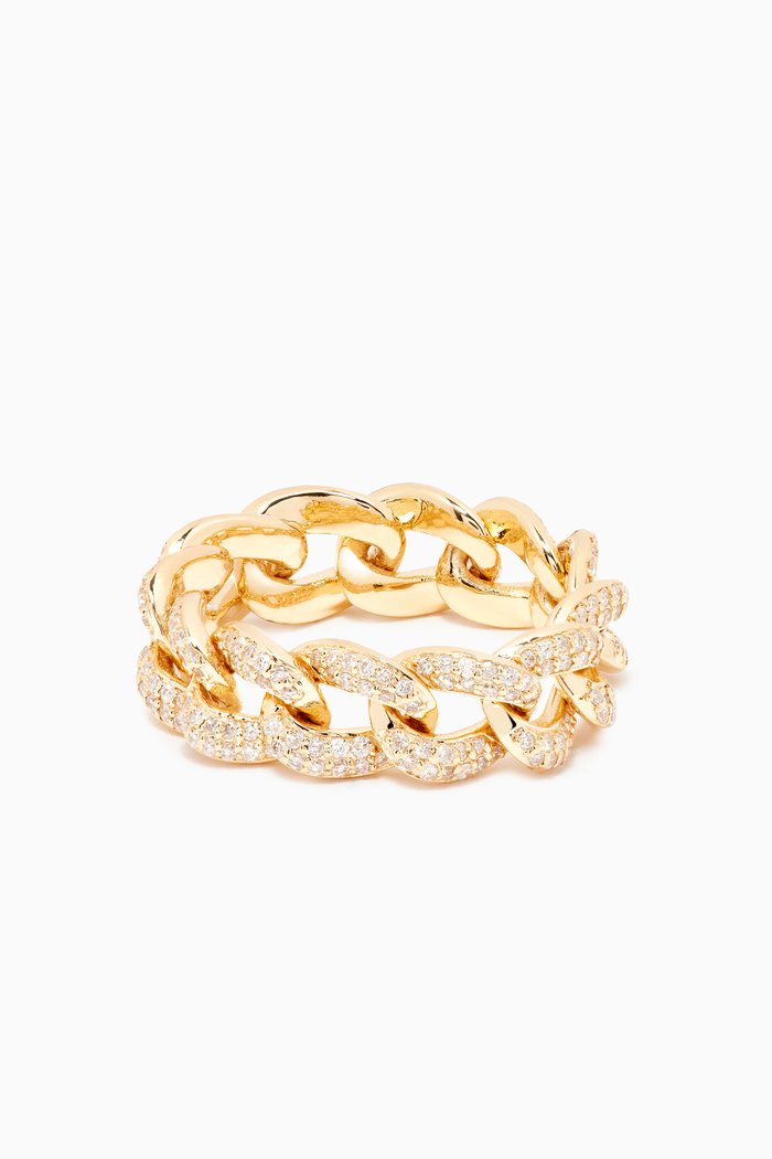 

Pavé Diamond Ring in 18kt Yellow Gold