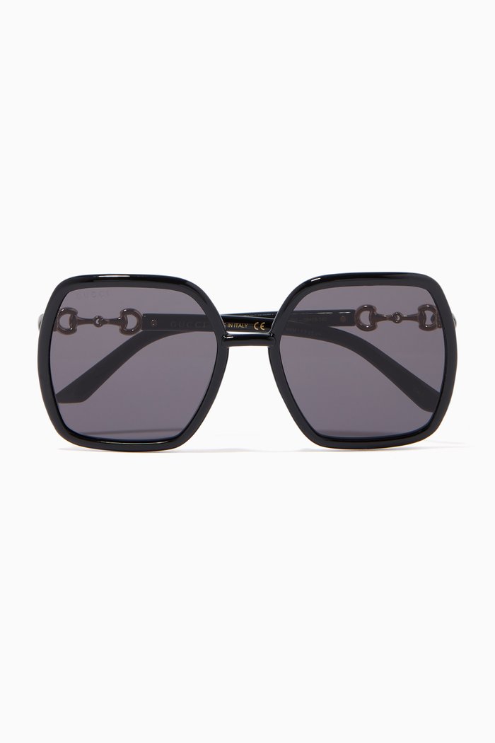 

Square Sunglasses in Acetate, Black