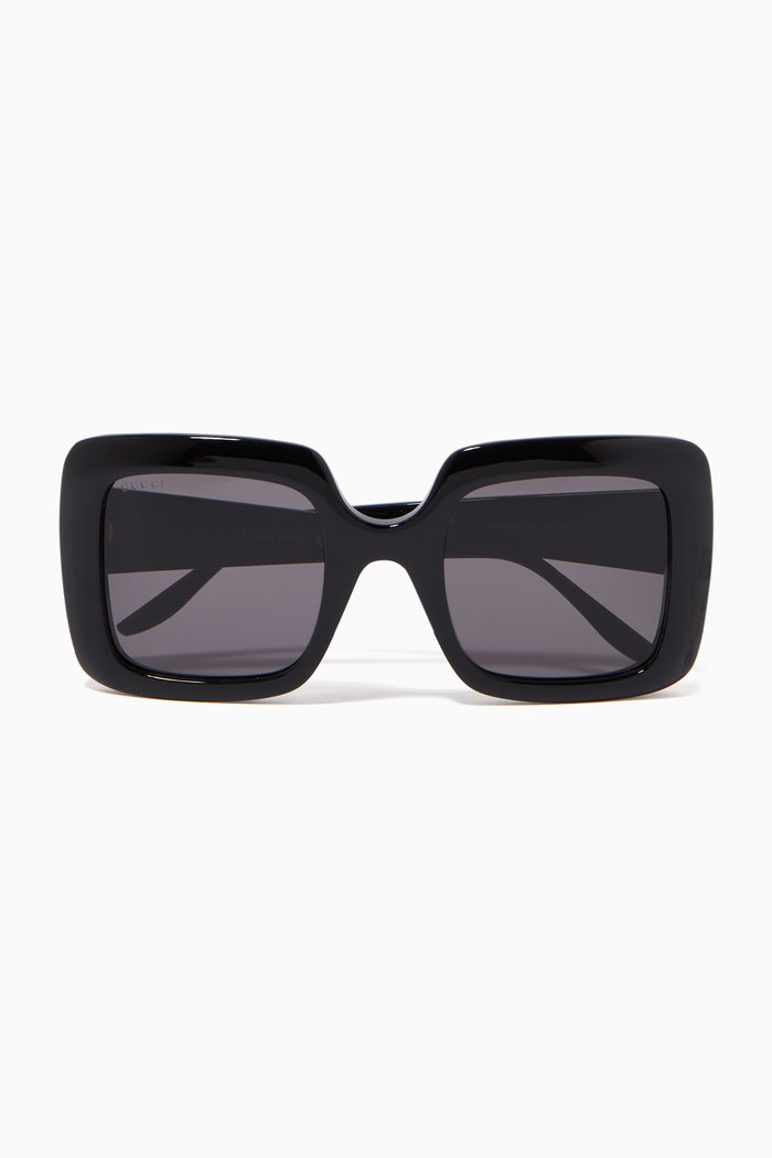 

Square Sunglasses in Acetate, Black