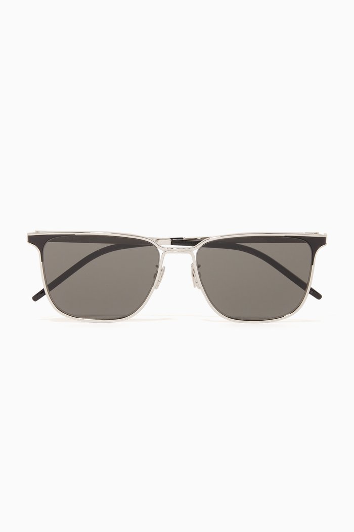 

SL 428 Square Sunglasses, Silver