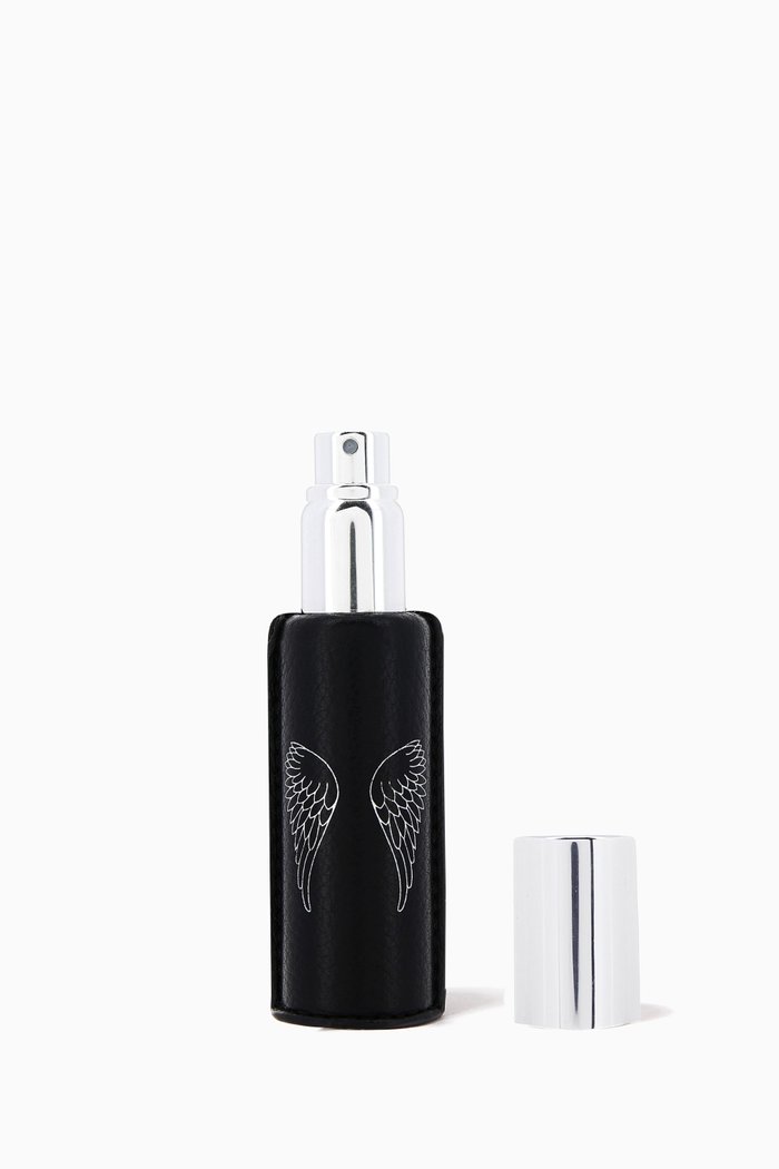 

C-Free Glass Spray Bottle with Cover in Grained Calfskin, Black