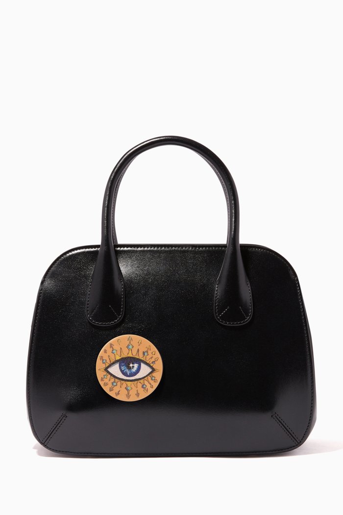 

Nazar Badge by J in Grained Calfskin, Neutral