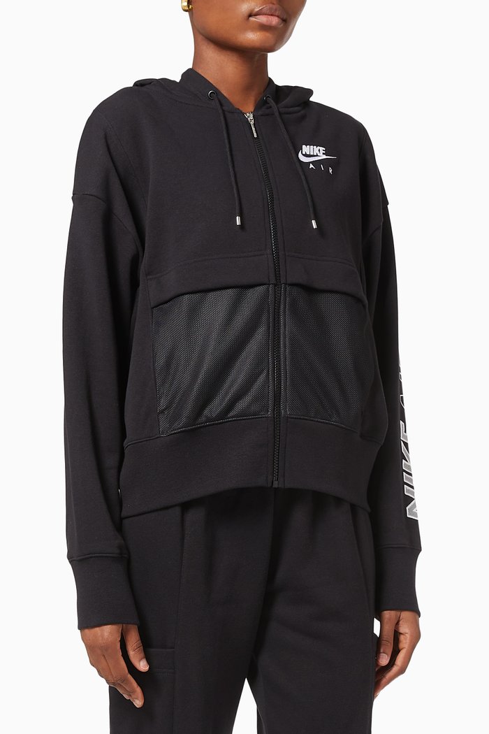 

Nike Air Full Zip Fleece Top, Black