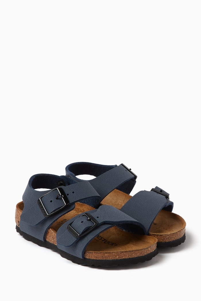 New York Sandals in Birko-Flor® Nubuck, Blue