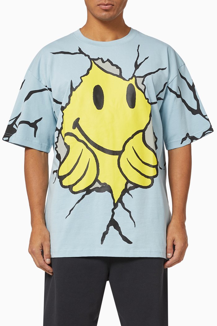 

Smiley Dry Wall Breaker T-shirt, Blue