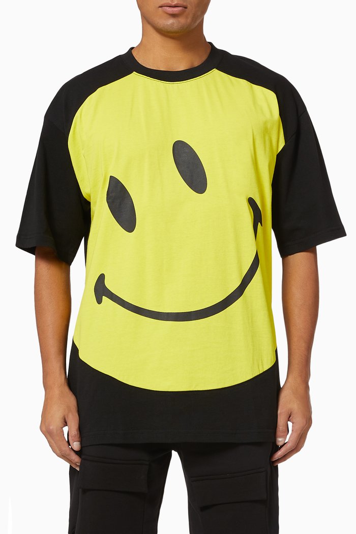 

Big Smiley T-shirt in Cotton, Black