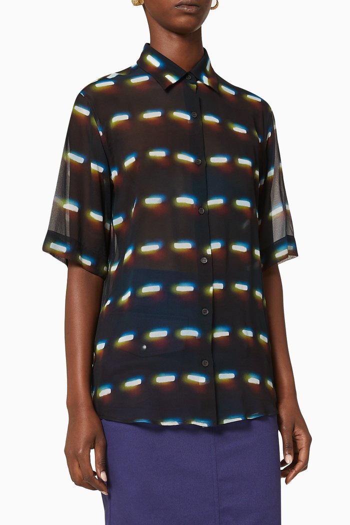 

Clavelly Silk Shirt, Black