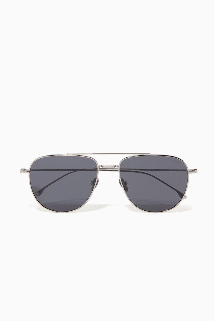 

Curtis Aviator Sunglasses in Stainless Steel, Silver