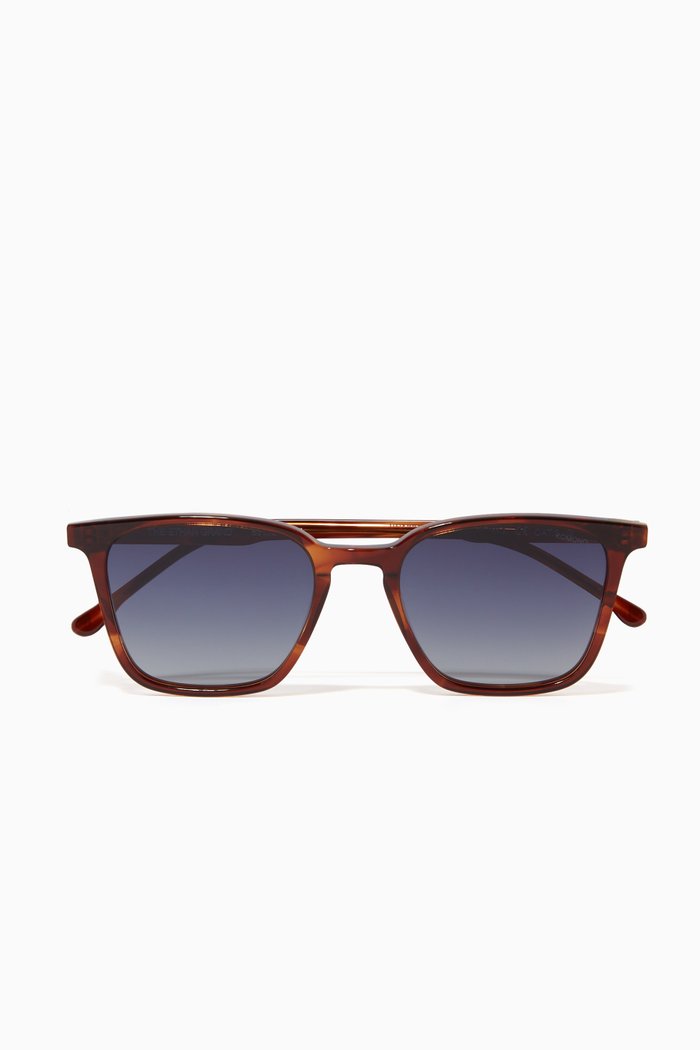 

Ethan Grand Square Sunglasses in Acetate, Brown