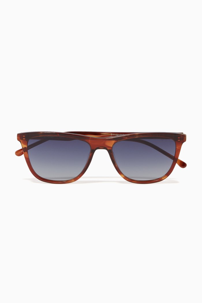 

River D Frame Sunglasses in Acetate, Brown