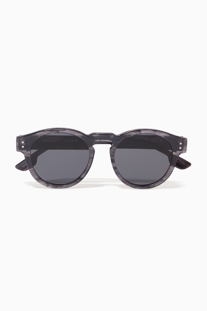 

Clement Round Sunglasses in Acetate, Grey