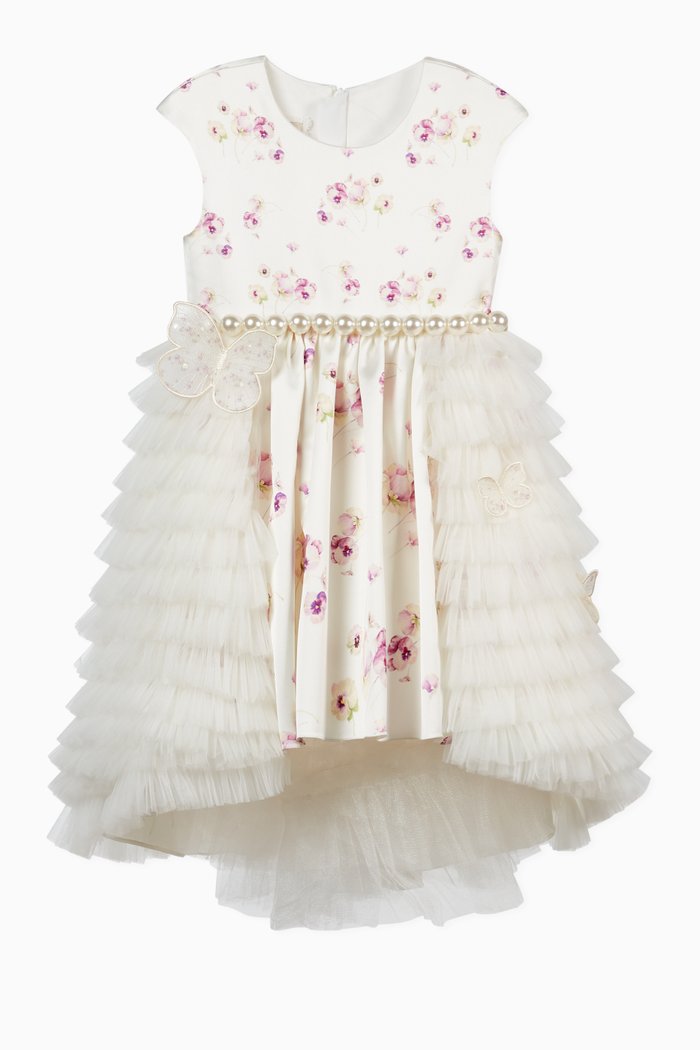 Floral Butterflies Dress, Neutral