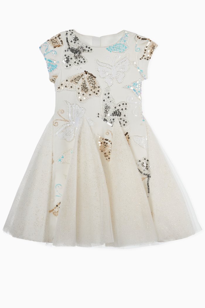 

Glitter Tulle Dress, White